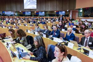 BRUSELAS, 19/03/2025.-El Consejero de Vivienda y Agenda Urbana del Gobierno Vasco Denis Itxaso (3d), participa como ponente en la jornada 'Hacia un Plan Europeo de Vivienda: Perspectivas sobre las zonas urbanas y rurales' organizada por la Comisión de Desarrollo Regional (REGI) y la Comisión de Empleo y Asuntos Sociales del Parlamento Europeo.-EFE/Elio Germani