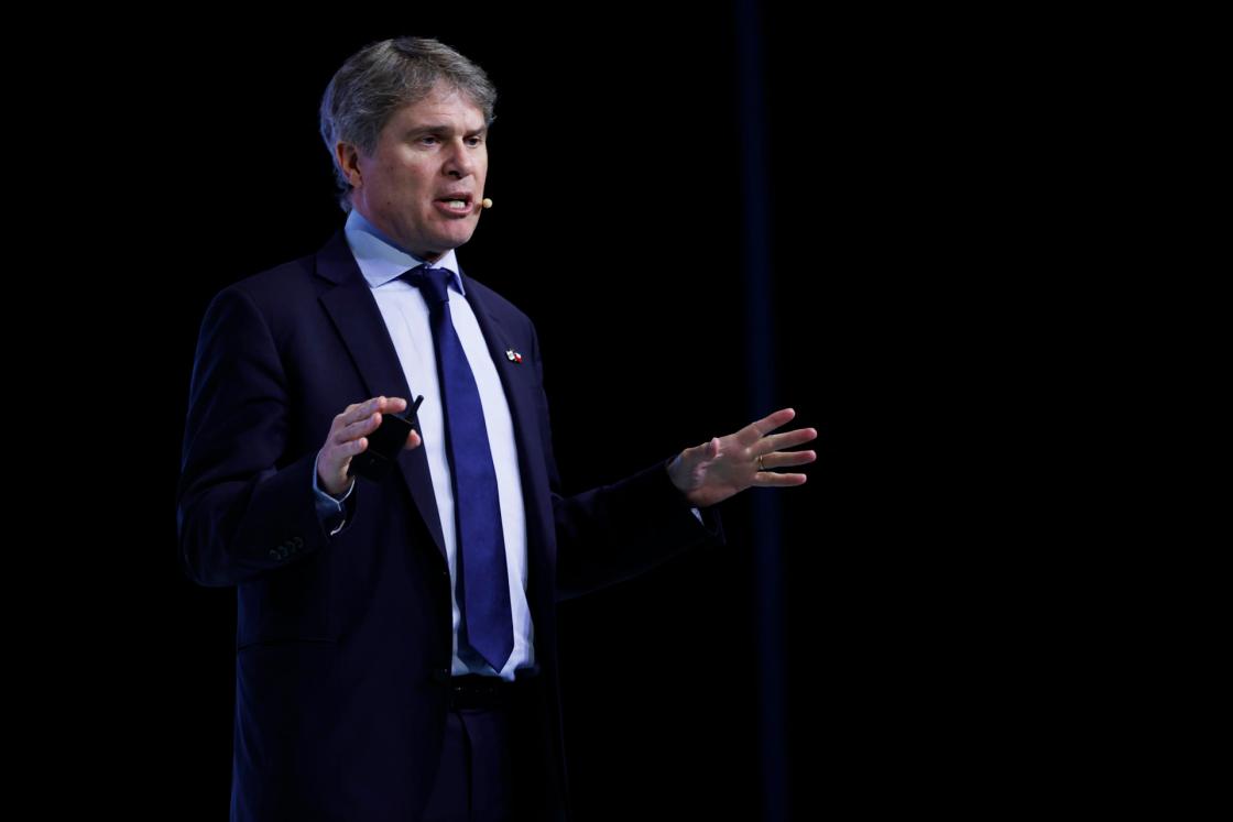 BID Invest CEO James Scriven speaks during the Private Sector Forum on the third day of the 2025 Annual Meetings of the IDB and IDB Invest Boards of Governors in Santiago, Chile. EFE/Elvis González