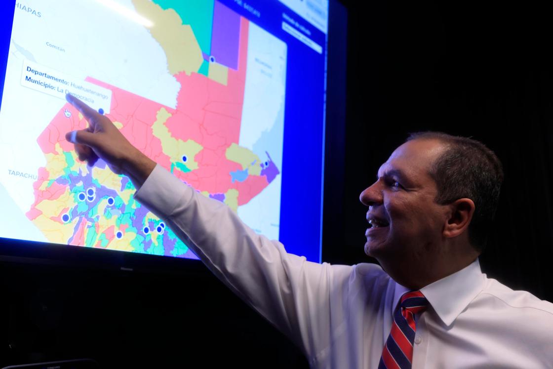Photograph of Ramiro Bolaños, president of the think tank Factorial Libertatis, speaking during an interview with EFE in Guatemala City (Guatemala). EFE/ Danilo Ramirez
