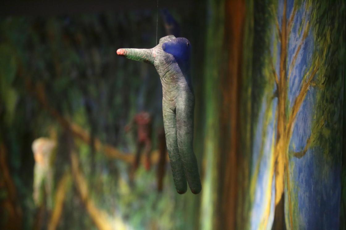 Fotografía de una obra en una exposición en Ciudad de Panamá (Panamá). EFE/Carlos Lemos