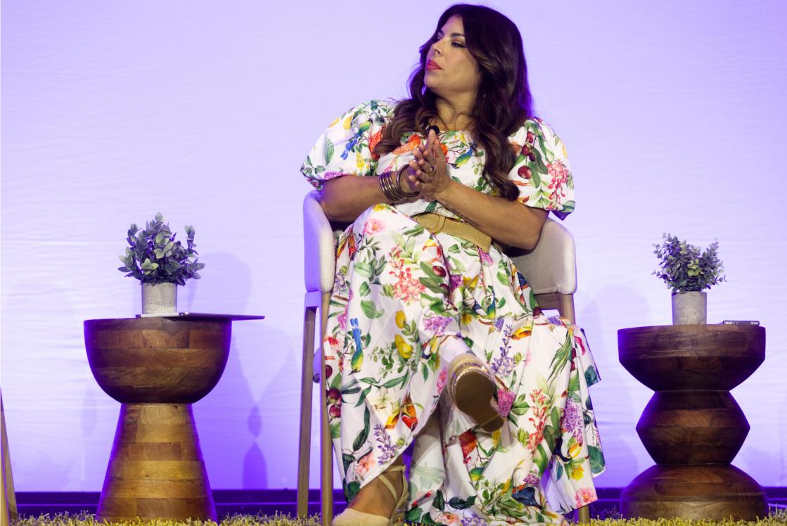 Photo of Janid Ortiz, director of industrial affairs at Discover Puerto Rico, participating in the panel Puerto Rico as an Epicenter for Educational Tourism: Challenges and Opportunities to Drive Economic Growth in San Juan (Puerto Rico). EFE/ Thais Llorca 