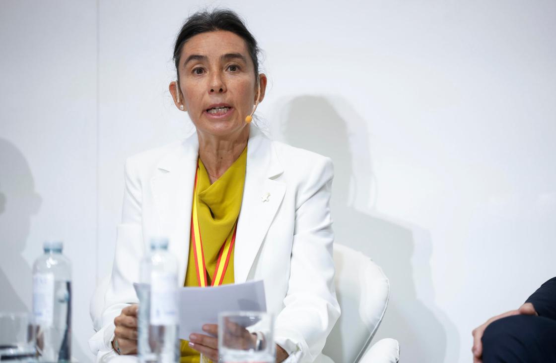 MADRID, 13/05/2025.-Beatriz Arribas, Directora de Programas de URO participa en la mesa "La inversión en defensa como motor de innovación tecnológica y desarrollo industrial", este martes en el recinto de Ifema, en Madrid. EFE/David Fernández 