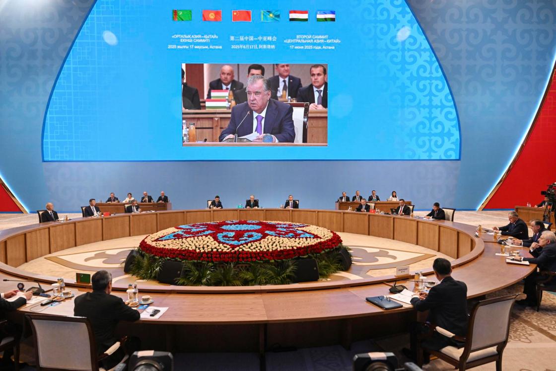 ASTANA (Kazakhstan), 17/06/2025.- A handout picture made available by Tajikistan's Presidential Press Service shows a general view during the 'Central Asia - China' summit in Astana, Kazakhstan, 17 June 2025. The second Central Asia-China summit is being held in Astana from 16 to 18 June with the participation of regional heads of state. EFE/EPA/TAJIKISTAN'S PRESIDENTIAL PRESS SERVICE HANDOUT HANDOUT EDITORIAL USE ONLY/NO SALES