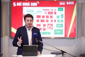 José Ortíz, Director General de la MADCUP, durante la presentación del "Sports Summit Madrid 2025" en la sede de la Agencia EFE en Madrid. EFE/David Fernández