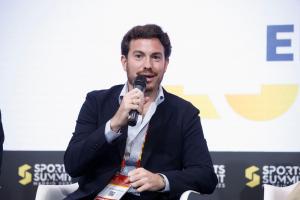 MADRID, 18/06/2025.- José Ortiz, Director General MADCUP, participa en la mesa "El impacto de los grandes eventos deportivos en Madrid" durante la jornada inaugural del "Sports Summit Madrid 2025" que se celebra en las instalaciones de IFEMA, en Madrid. EFE/David Fernández