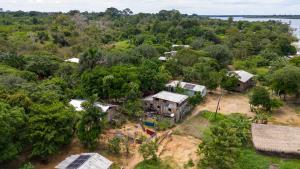 Fotografía cedida por Fundación Amazonía Sostenible que muestra vegetación y algunas casas en la Comunidad Uixi (Brasil). EFE/ Orlando Jr. | Comunidad Uixi, RDS Piagaçu-Purus, Amazonas /Fundación Amazonía Sostenible /SOLO USO EDITORIAL NO VENTAS/SOLO DISPONIBLE PARA ILUSTRAR LA NOTICIA QUE ACOMPAÑA (CRÉDITO OBLIGATORIO)