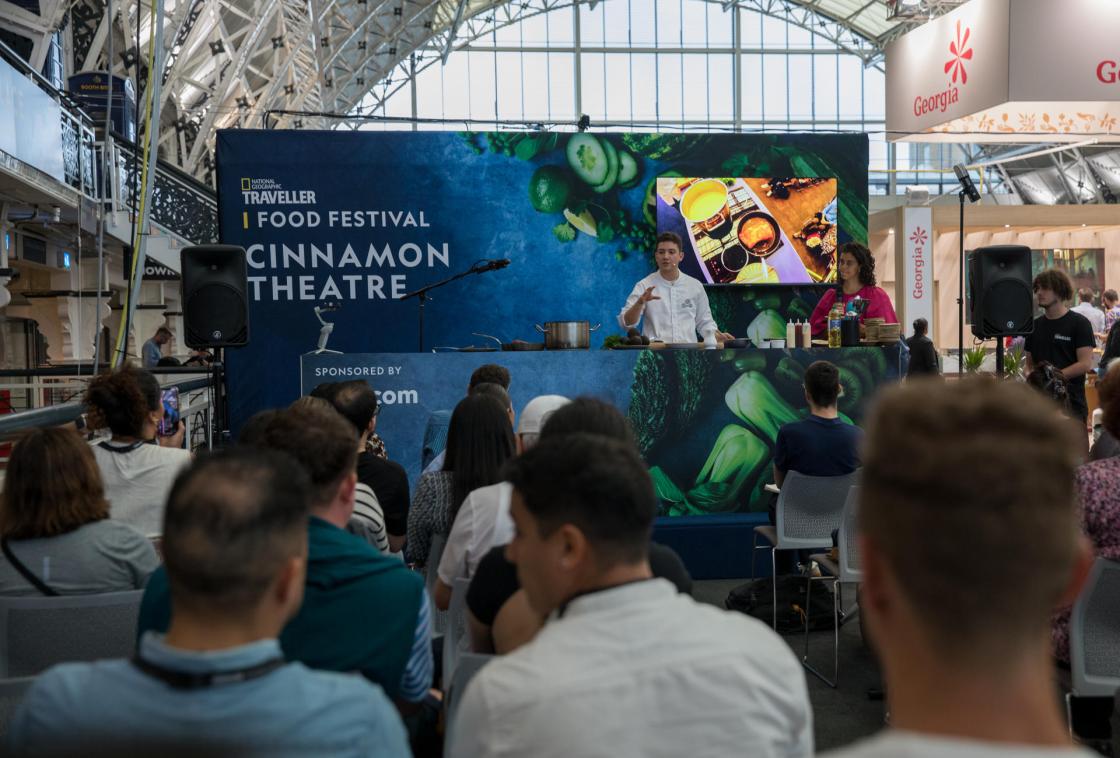 El chef Sebastián Espinoza participa este año en el festival gastronómico de National Geographic Traveller (National Geographic Traveller Food Festival) que se celebra este fin de semana en Londres, Reino Unido. EFE/Ángeles Ródenas