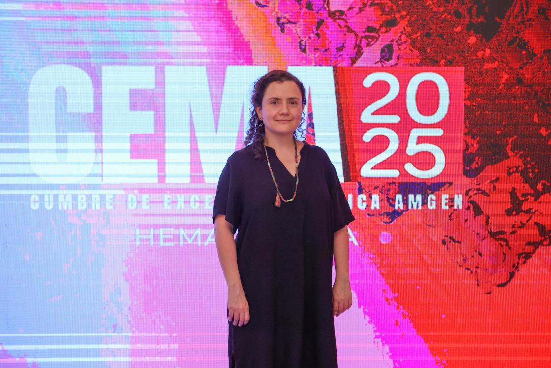 La hematóloga, Roberta Demichelis, durante la decimosegunda edición de la Cumbre de Excelencia Médica Amgen 2025 (CEMA). EFE/ Lorenzo Hernández