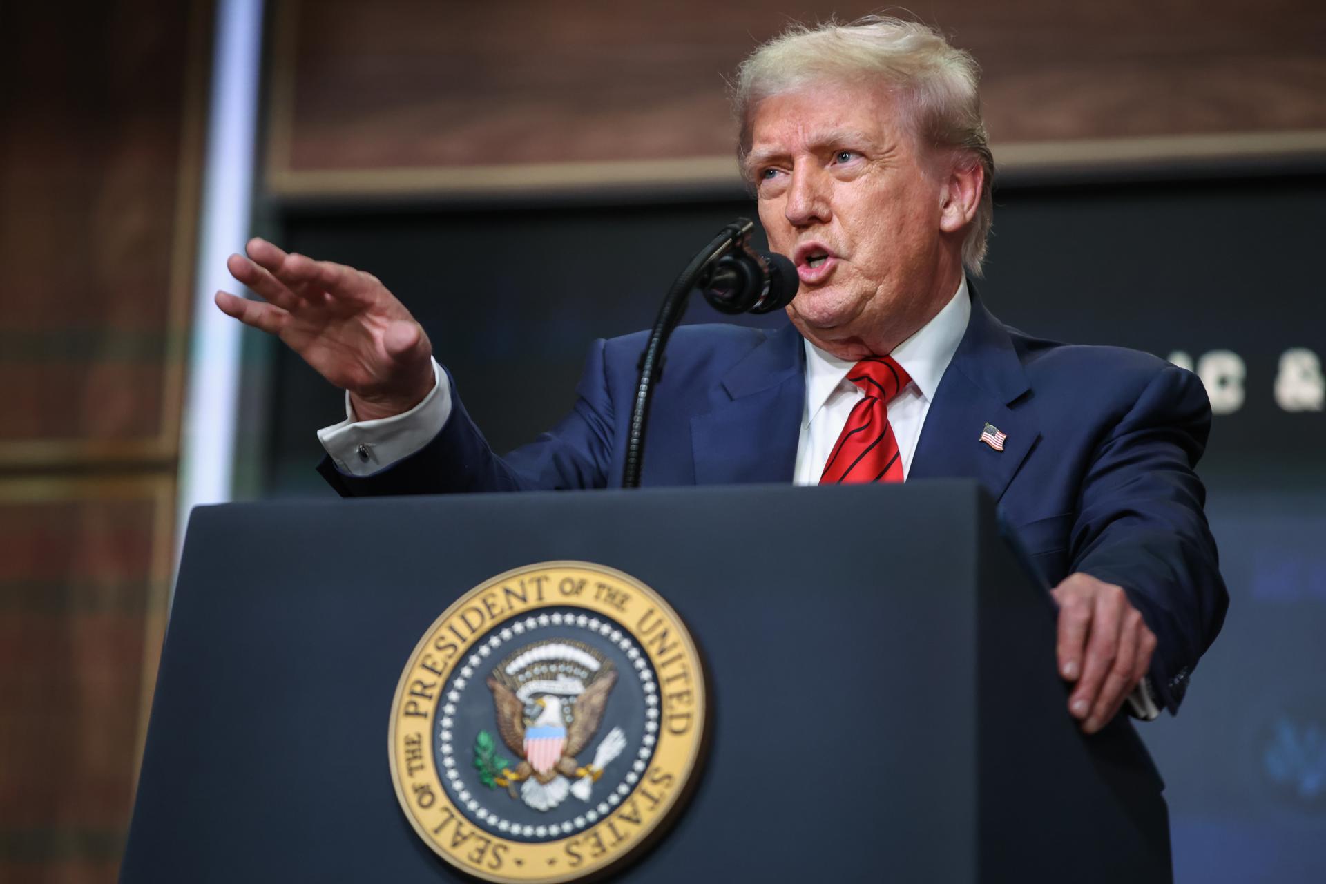 FILE photo of US President Donald Trump. EFE/EPA/SAMUEL CORUM