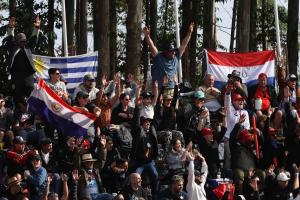 El Campeonato Mundial de Rallies (WRC) cerró su décima ronda en las desafiantes pistas de tierra roja de Paraguay, país que debutó como anfitrión y donde resultó ganador el piloto francés Sébastien Ogier (Toyota). EFE/ Juan Pablo Pino