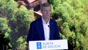 El presidente de la Xunta de Galicia, Alfonso Rueda, durante la presentación de la campaña de turismo 'Y si Calidade fuese un lugar', en Madrid. EFE