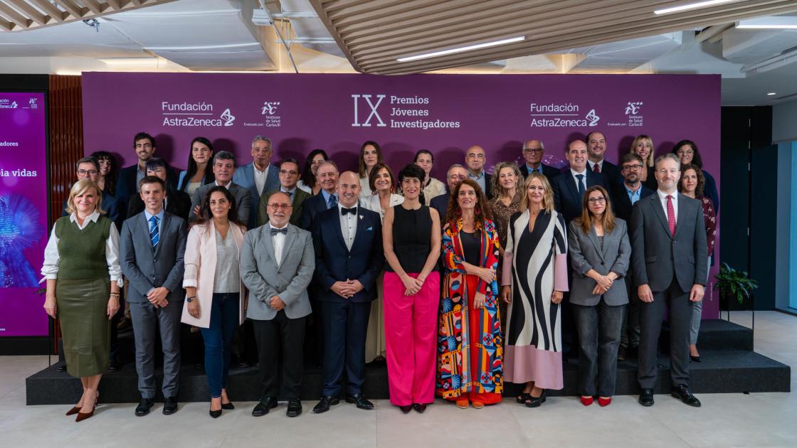 En la imagen, los galardonados en la IX edición de los Premios Jóvenes Investigadores que concede la Fundación AstraZeneca.EFE/FUNDACIÓN ASTRAZENECA/CEDIDA/CRÉDITO OBLIGATORIO