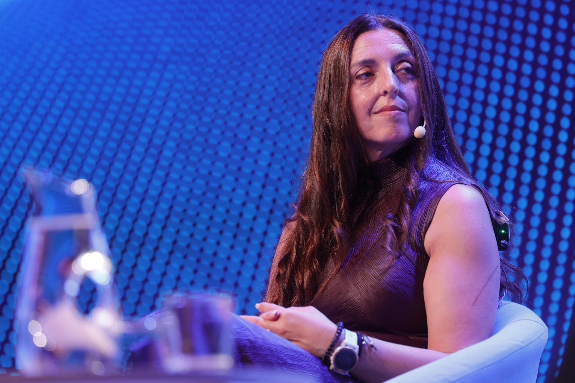 A CORUÑA, 03/10/25.- La directora de Estrategia de Investigación en Inteligencia Artificial de Google, Pilar Manchón durante su intervención en la quinta edición del foro internacional Ecosystems 2030 que se celebra este viernes en A Coruña y se centra en la inteligencia artificial, la innovación, la sostenibilidad y el entretenimiento. EFE/Cabalar