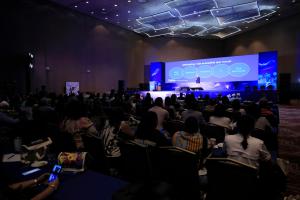 Personas asisten al Foro de Captación Turística este miércoles, en Ciudad de Panamá (Panamá). EFE/ Bienvenido Velasco