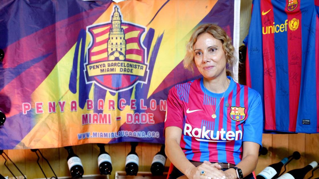 Imagen de la aficionada catalana Verónica Parellada, que vive en Miami desde 2018