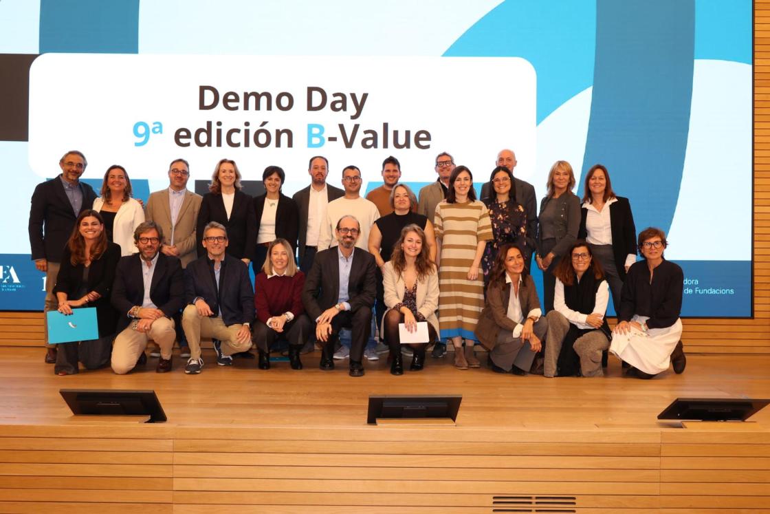Barcelona, 17 nov (EFE).- El programa de transformación social B‑Value, impulsado por Fundación Banco Sabadell y Fundación Ship2B, ha celebrado este lunes su ​novena edición con la entrega de los premios a cuatro entidades sociales por su liderazgo en innovación para desarrollar el ecosistema del futuro. EFE/BANCO SABADELL/CEDIDA/CRÉDITO OBLIGATORIO
