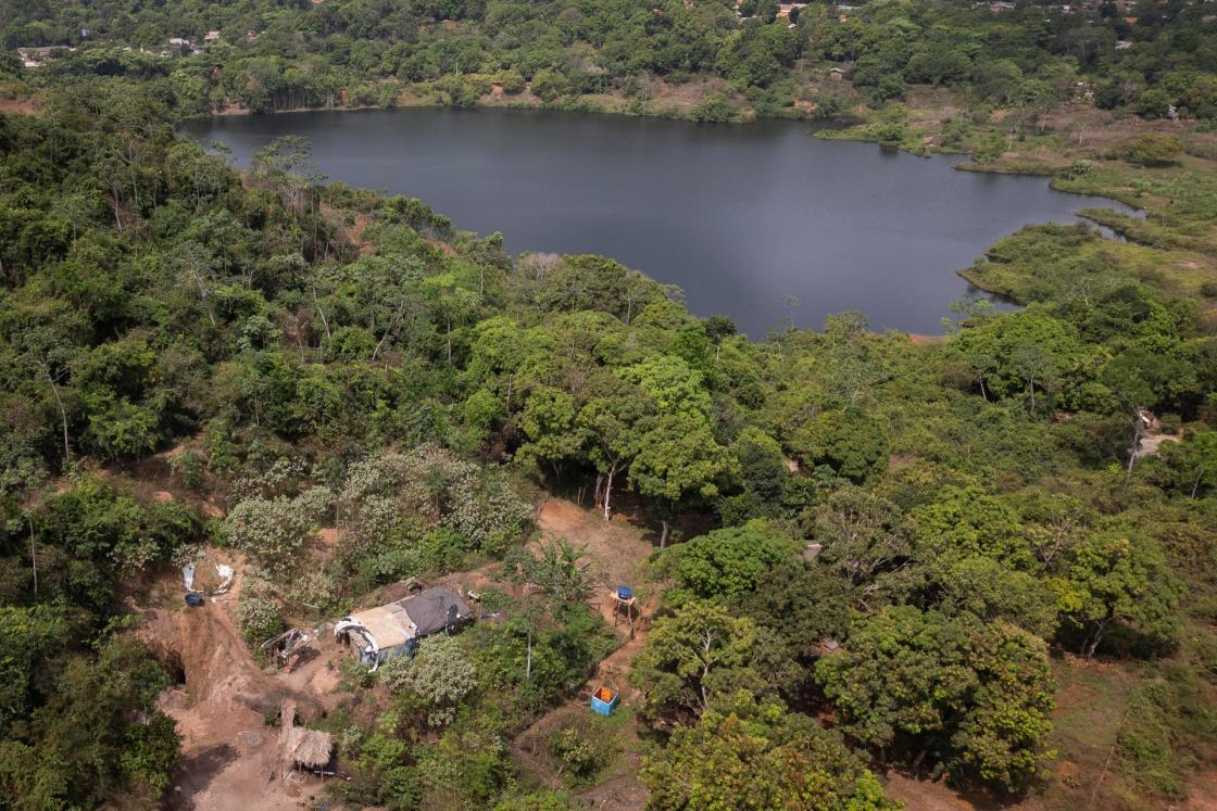 Aerial file photo taken on Sept. 12, 2025, showing the former Serra Pelada mine in Curionópolis, Brazil. EFE/Isaac Fontana 