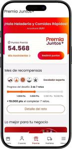 Fotografía que muestra la pantalla de un teléfono con la aplicación Juntos + en Ciudad de México (México). EFE/ Coca-cola Femsa /SOLO USO EDITORIAL/ NO VENTAS/ SOLO DISPONIBLE PARA ILUSTRAR LA NOTICIA QUE ACOMPAÑA (CRÉDITO OBLIGATORIO)