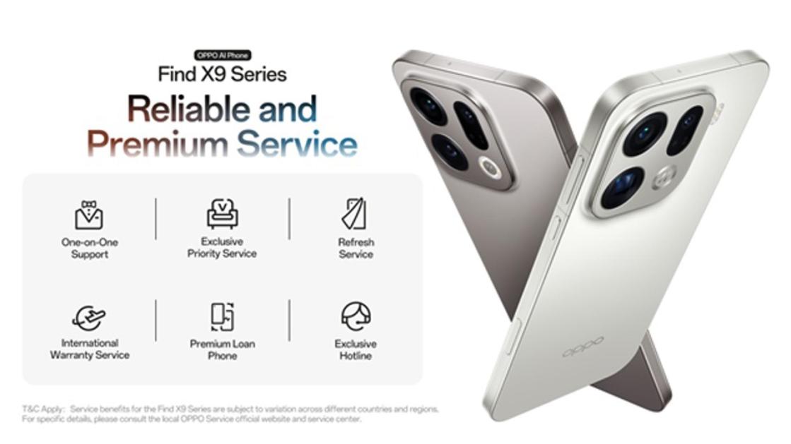 OPPO Find X9 establece un nuevo referente en experiencias de gama alta con servicios al cliente mejorados