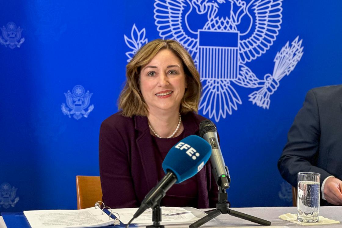 ASTANA, 02/13/2026.- The new United States ambassador to Kazakhstan, Julie M. Stufft, on Friday highlighted Washington’s interest in the critical mineral reserves of the largest country in Central Asia. EFE/Kulpash Konyrova 