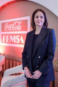 La vicepresidenta de Asuntos Corporativos de Coca-Cola FEMSA, Catherine Reuben, posa durante una rueda de prensa, en Ciudad de México (México). EFE/Isaac Esquivel