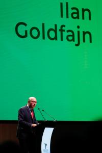 El presidente del Banco Interamericano de Desarrollo (BID), Ilan Goldfajn, durante las Reuniones Anuales de las Asambleas de Gobernadores Paraguay 2026 en Luque (Paraguay). EFE/ Juan Pablo Pino