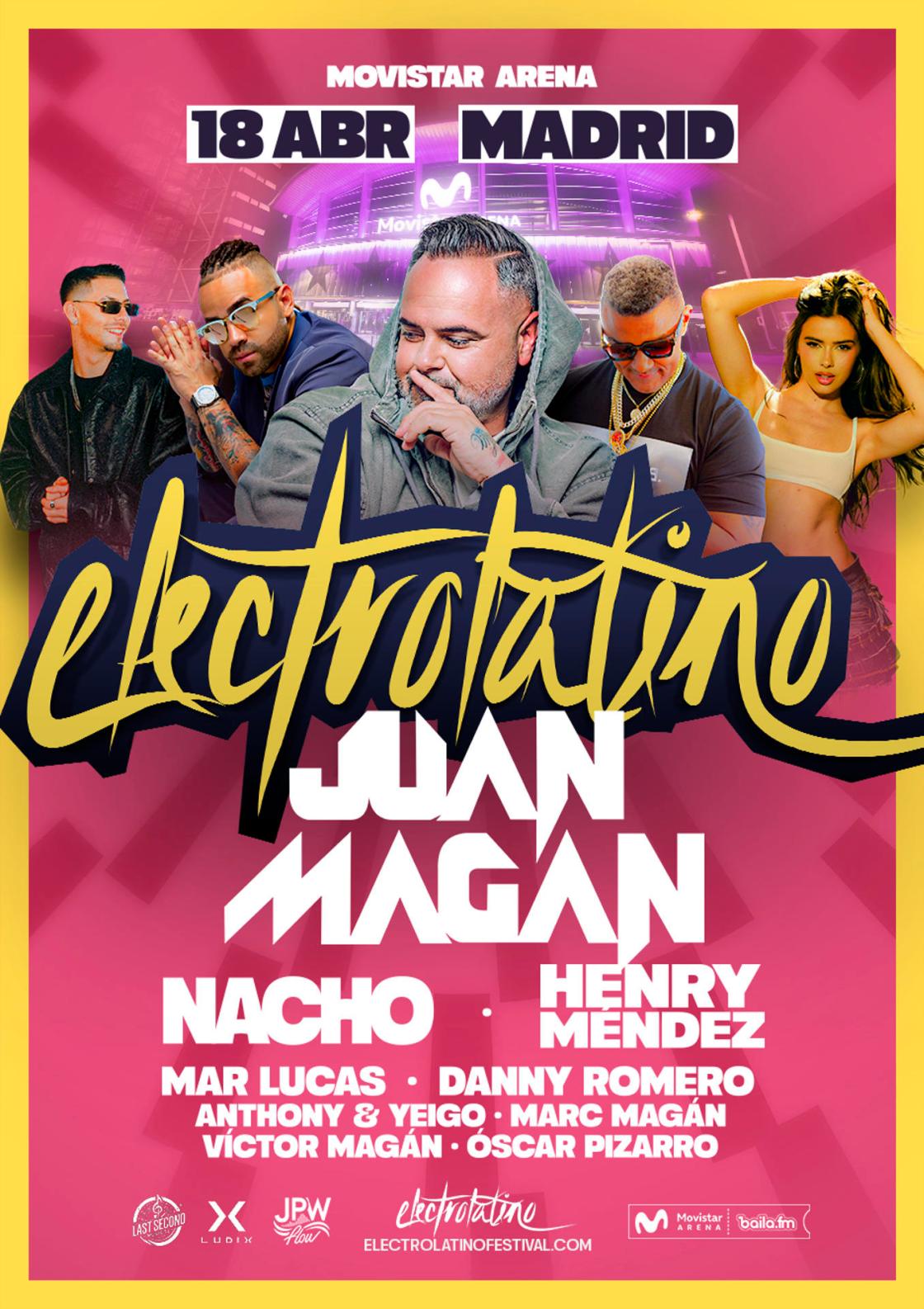 Juan Magán reúne a Nacho, Henry Méndez, Danny Romero y Mar Lucas en el Electrolatino Festival 2026 en Madrid