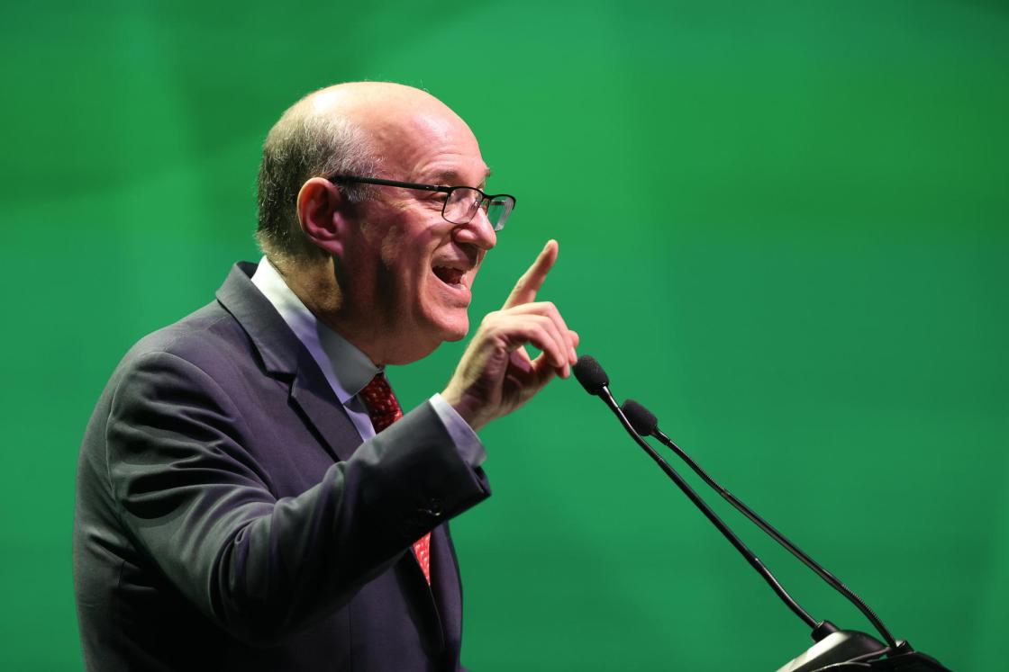 El presidente del Banco Interamericano de Desarrollo (BID), Ilan Goldfajn durante las Reuniones Anuales de las Asambleas de Gobernadores Paraguay 2026 en Luque (Paraguay). EFE/ Juan Pablo Pino