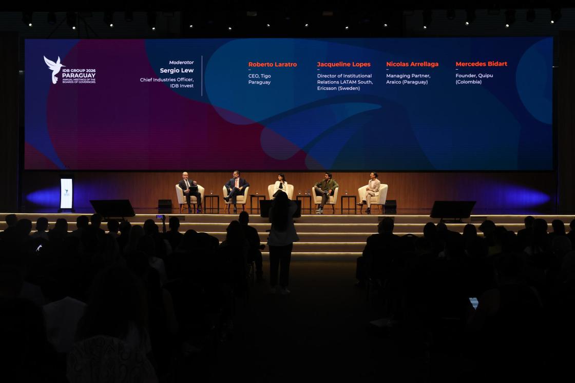 Annual meetings of the Inter-American Development Bank (IDB) Group in Paraguay. EFE/Juan Pablo Pino