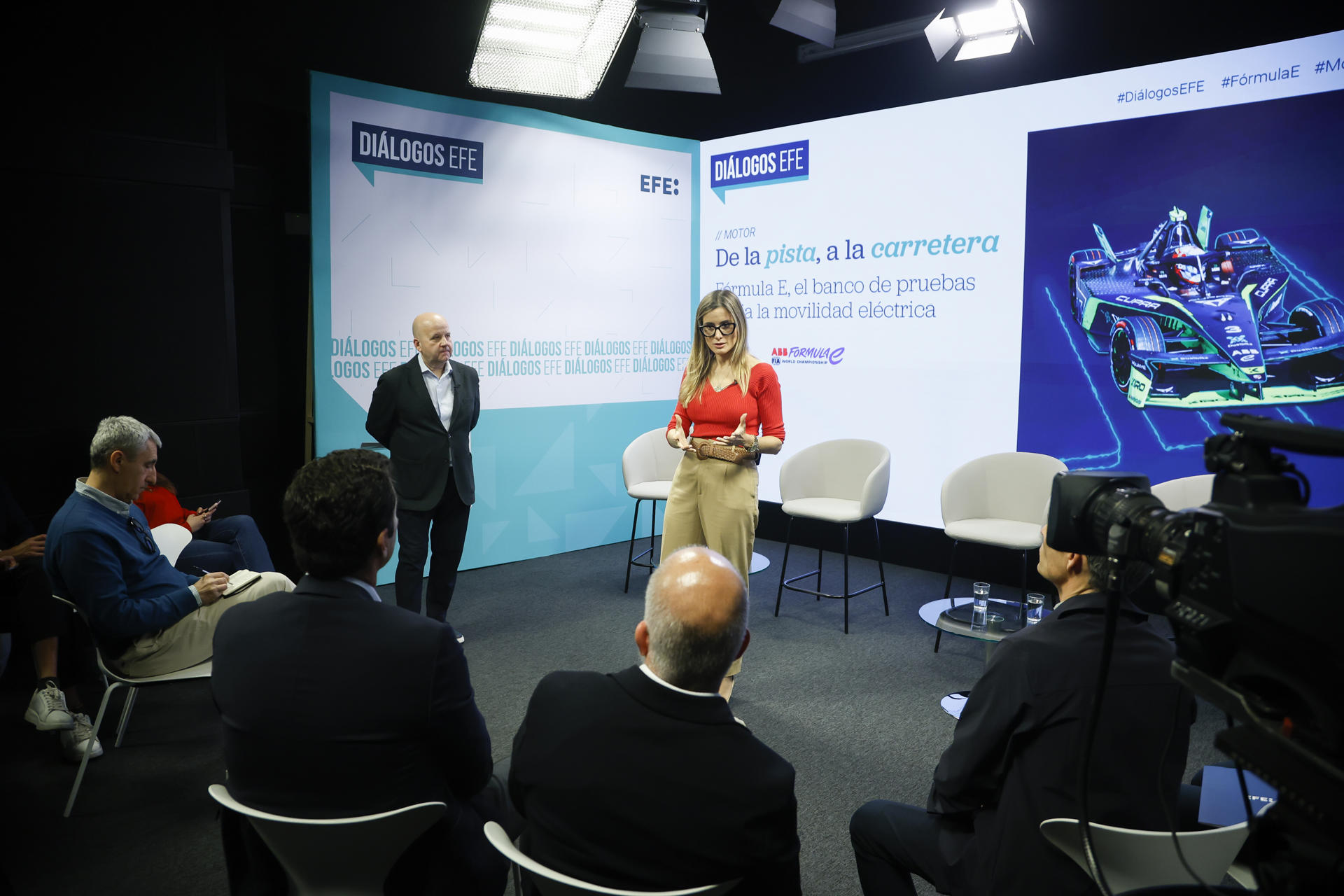 MADRID, 12/03/2026.- La concejala del Área de Deportes del Ayuntamiento de Madrid, Sonia Cea, durante su participación en el foro Diálogos EFE 'Movilidad sostenible y Fórmula E' en la sede de la agencia de noticias en Madrid. EFE/ David Fernández