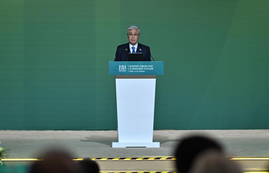 Kazakh President Kassym-Jomart Tokayev speaking at the Central Asia Regional Ecological Summit held in the Kazakh capital. The five Central Asian republics on Wednesday approved the Astana Declaration of Ecological Solidarity, with a particular focus on combating the desertification of the Aral Sea, which has undergone dramatic shrinkage since the mid-20th century. EFE/Presidency of Kazakhstan / FOR EDITORIAL USE ONLY / AVAILABLE ONLY TO ILLUSTRATE THE ACCOMPANYING NEWS STORY (MANDATORY CREDIT)