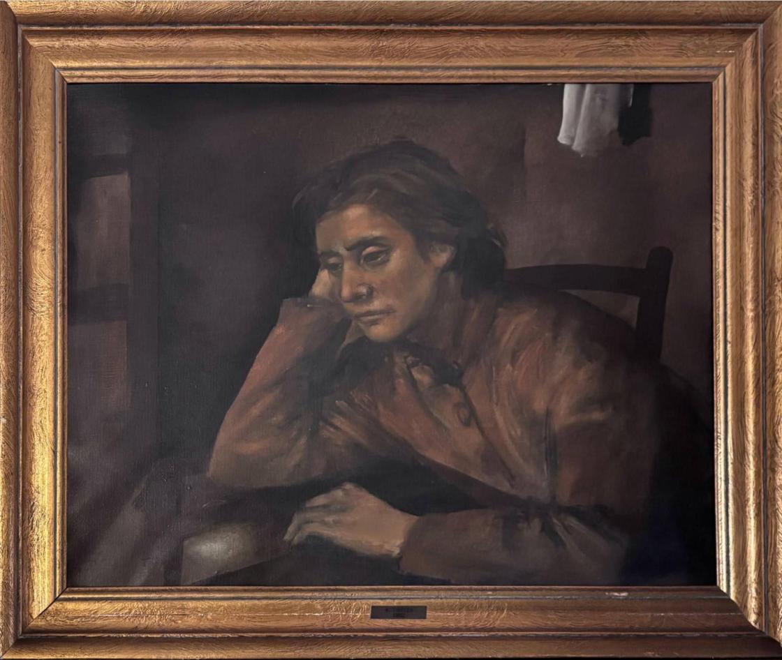 Pie de foto: Antoni Tàpies: "Retrat" (1952)Autor: Subasta Real (c) 2026
