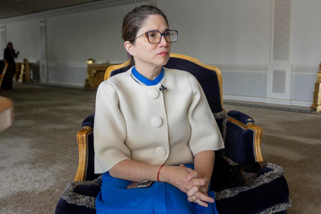 La enviada especial de la dirección general de la Organización Internacional de Migraciones (OIM) al Foro de Examen de la Migración Internacional (FEMI), Catalina Devandas, fue captada, este 5 de mayo, durante una entrevista con EFE, en Nueva York (NY, EE.UU.). EFE/Ángel Colmenares