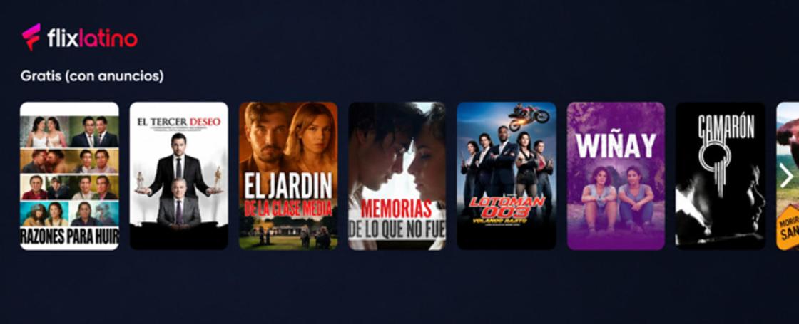Screenshot provided by the Spanish-language streaming platform FlixLatino showing a selection of films available on the platform. EFE/ FlixLatino / FOR EDITORIAL USE ONLY / NO SALES / FOR USE ONLY TO ILLUSTRATE THE ACCOMPANYING NEWS STORY (MANDATORY CREDIT)