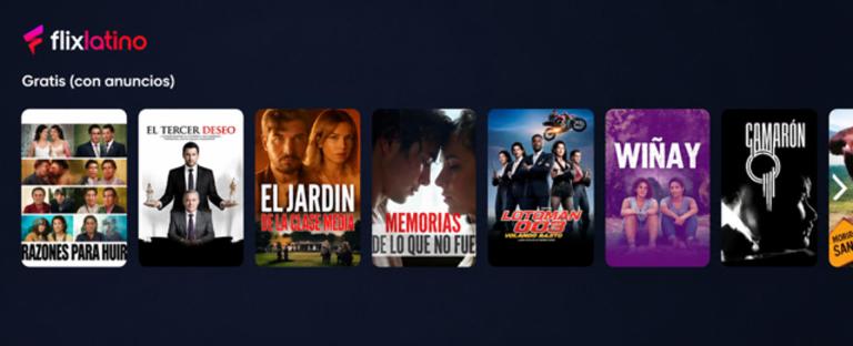 FlixLatino, con operación en Estados Unidos y Puerto Rico, informó que su nuevo servicio de streaming gratuito financiado por publicidad (AVOD, por sus siglas en inglés) incluirá más de 250 películas y 20 canales de televisión en abierto (canales FAST). EFE/ FlixLatino /SOLO USO EDITORIAL/NO VENTAS/ SOLO DISPONIBLE PARA ILUSTRAR LA NOTICIA QUE ACOMPAÑA (CRÉDITO OBLIGATORIO)