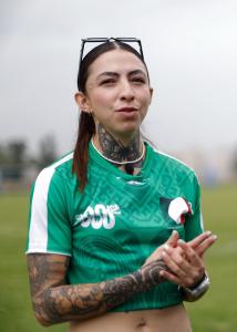 La jugadora de la selección de México de rugby, María Pruijn, habla durante una entrevista con EFE este sábado, en Ciudad de México (México). EFE/ Sáshenka Gutiérrez