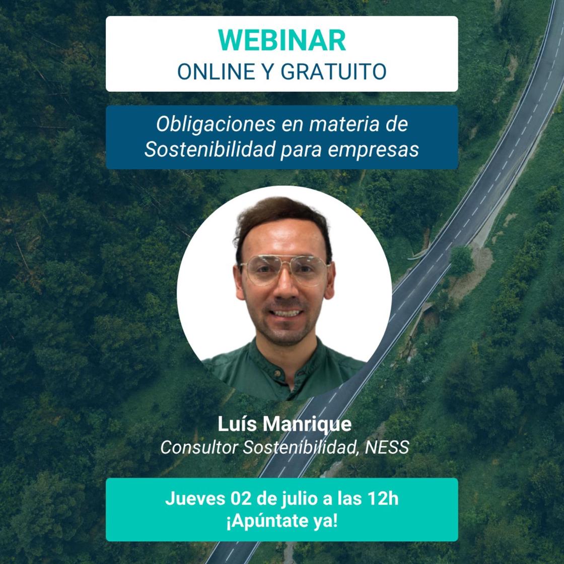 Pie de foto: Reserva tu plaza para el webinar gratuito sobre SostenibilidadAutor: NESS