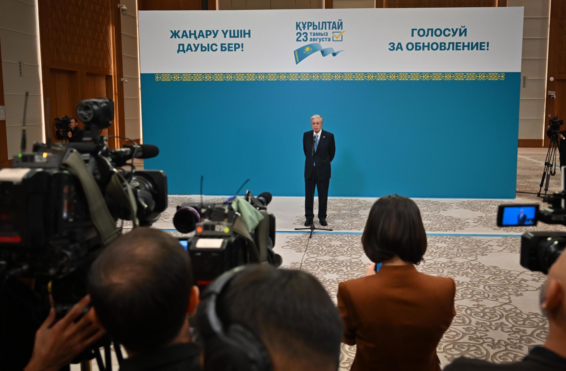 ASTANA (KAZAKHSTAN), 24/08/2026.- Kazakh President Kassym-Jomart Tokayev has reinforced his power after the new ruling Adilet (Justice) party, founded just a few months ago, won Sunday's parliamentary elections. EFE/ AKORDA-KAZAKH PRESIDENCY/ EDITORIAL USE ONLY. NO SALES/ ONLY AVAILABLE TO ILLUSTRATE THE ACCOMPANYING NEWS STORY (MANDATORY CREDIT).