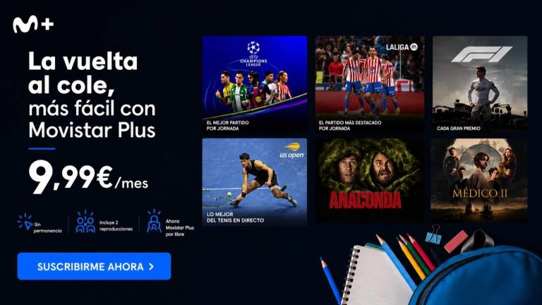 La vuelta al cole llega más fácil con Movistar Plus; fútbol, series y documentales por 9,99 €/mes