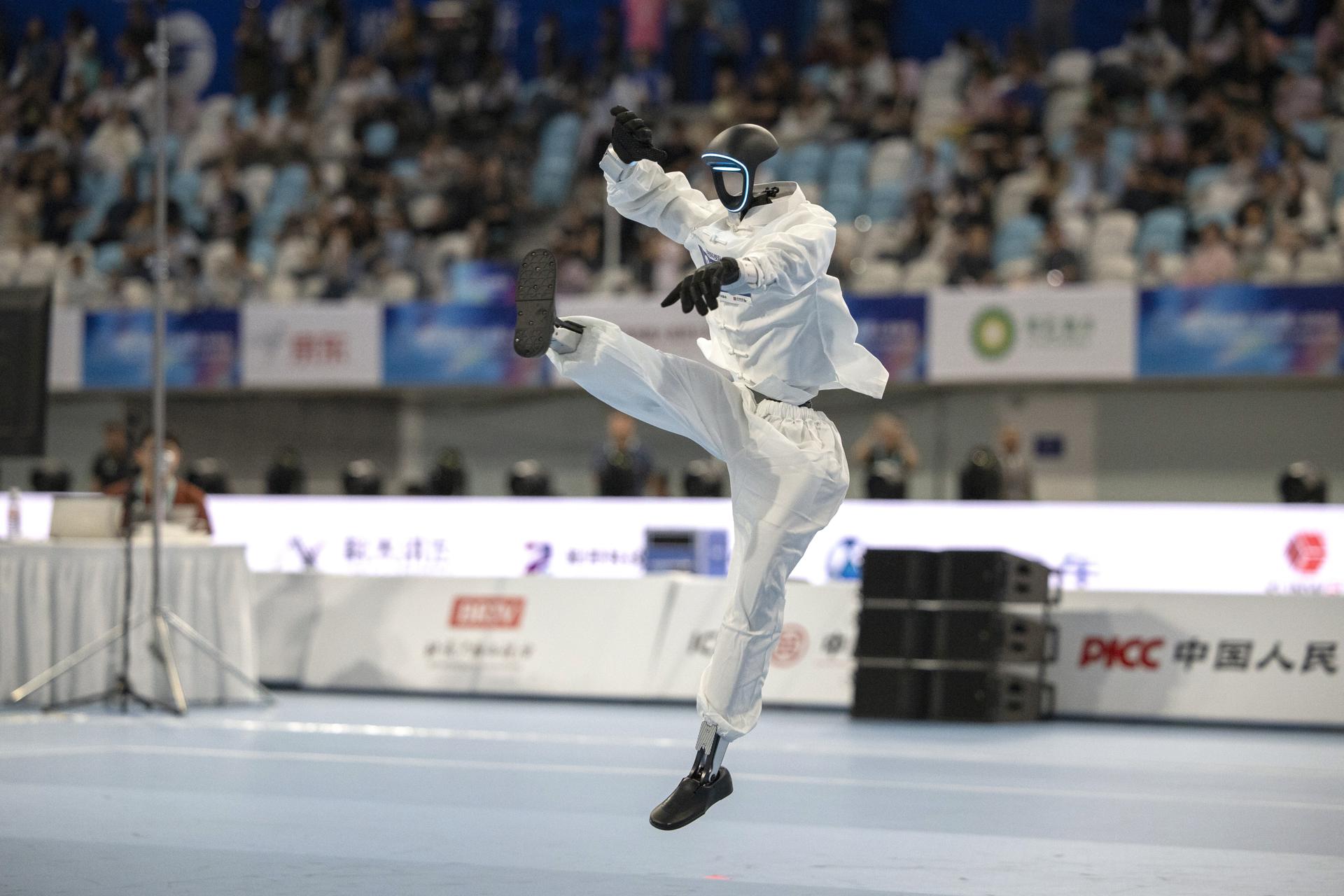 A humanoid robot during the World Humanoid Robot Games held in Beijing. EFE/EPA/ANDRES MARTINEZ CASARES